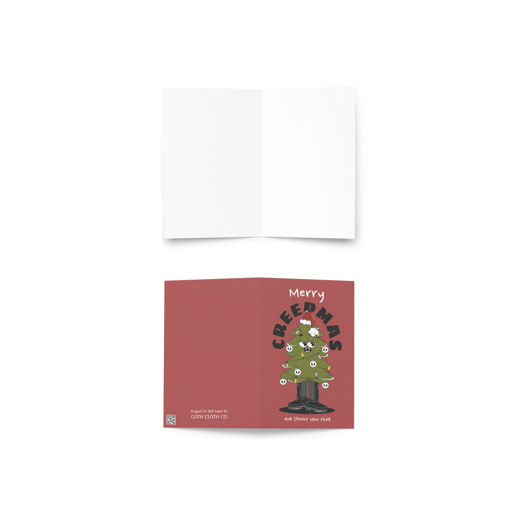 Merry Creepmas Tree Blank Holiday Card - Goth Cloth Co.4003946_14457