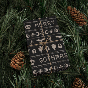 Merry Gothmas Black Spooky Gift Wrap - Goth Cloth Co.Home Decor31189042797305099581