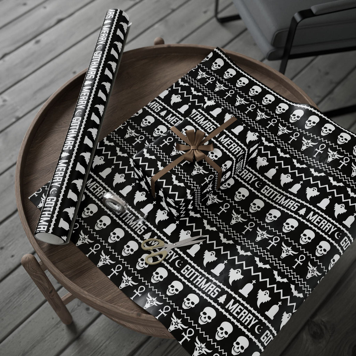 Merry Gothmas Gift Wrap - Goth Cloth Co.Home Decor22371444350061365768