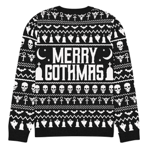 Merry Gothmas Knit Crewneck Sweater - Goth Cloth Co.2973792_19636
