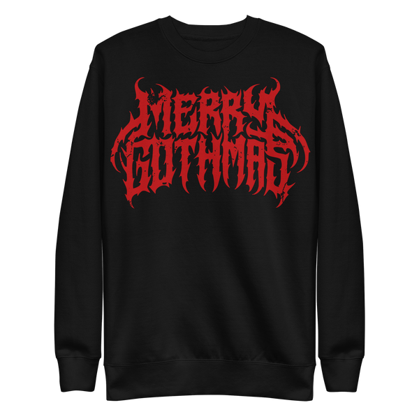 Merry Gothmas Metal Font Unisex Sweatshirt - Goth Cloth Co.5922015_11254