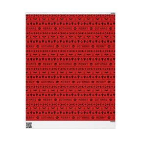Merry Gothmas Red Spooky Gift Wrap - Goth Cloth Co.Home Decor30002343907502758631