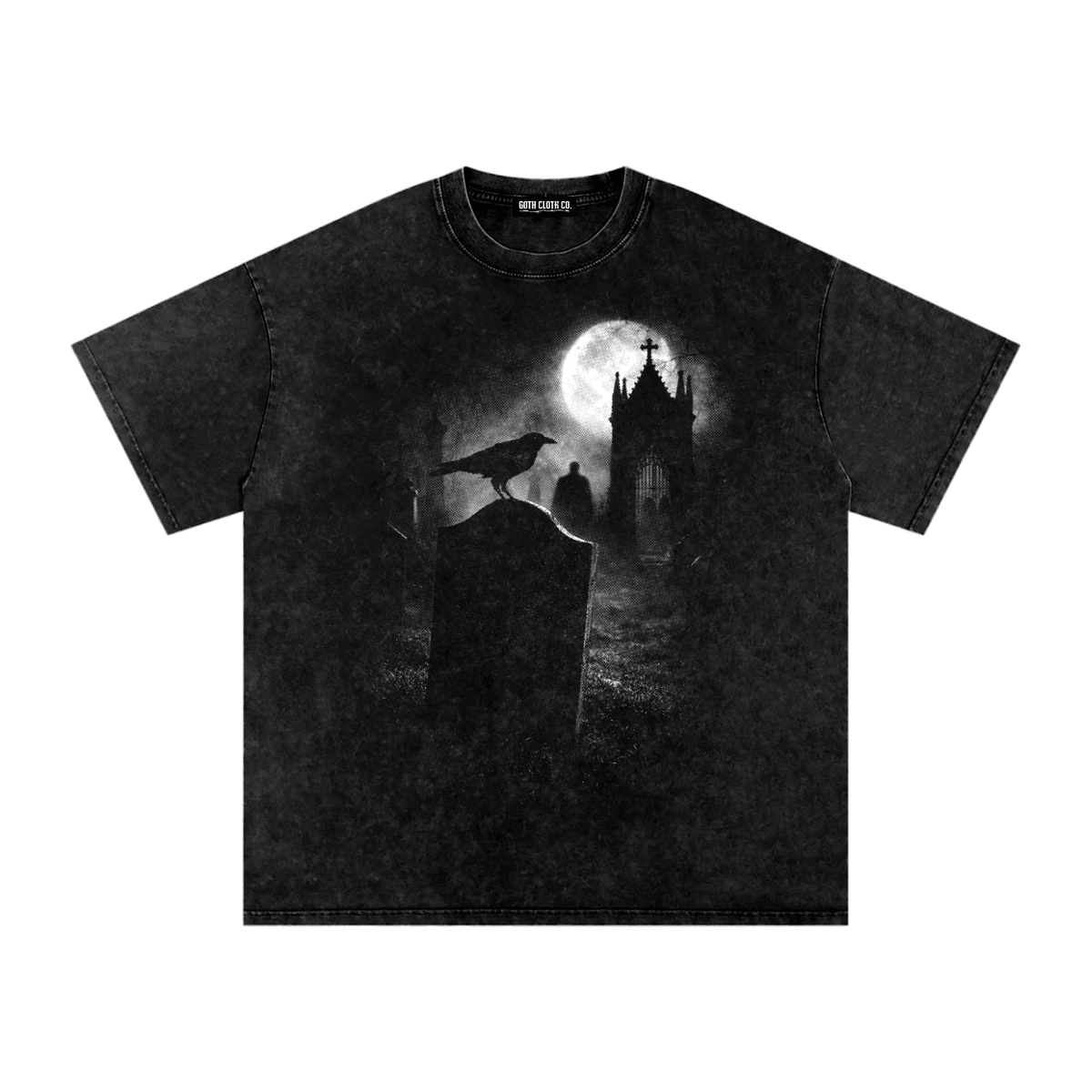 Midnight Grave Acid Wash T-Shirt - Goth Cloth Co.gymwear260813PODPQ0770001
