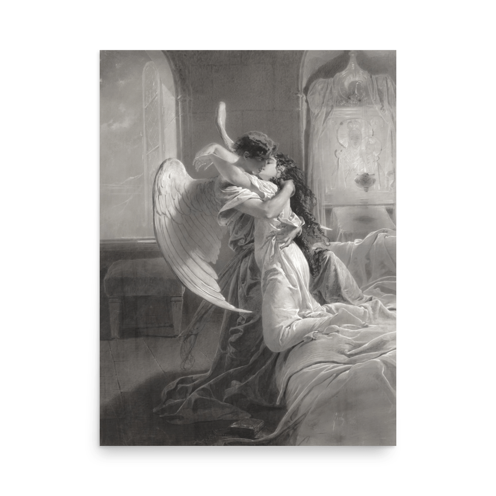 Mihaly Von Zichy Romantic Encounter Matte Poster Print - Goth Cloth Co.4007675_1