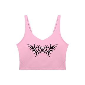 Misfit Metal Font Women's Sports Bra