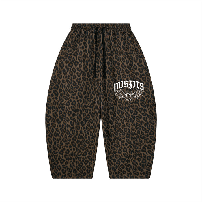 Misfits Bat Leopard Barrel Leg Sweatpants - Goth Cloth Co.gymwear261028PODPX11399#001
