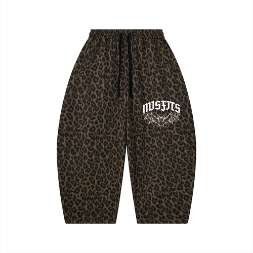 Misfits Bat Leopard Barrel Leg Sweatpants - Goth Cloth Co.260924PODPX11088#001