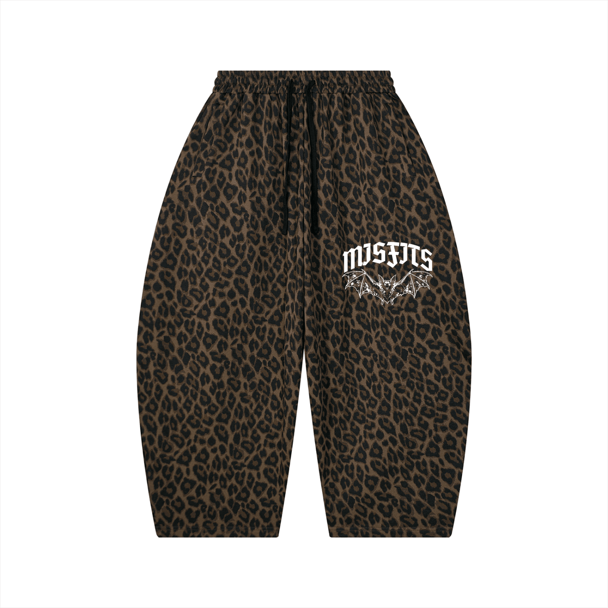 Misfits Bat Leopard Barrel Leg Sweatpants - Goth Cloth Co.260924PODPX11088#001