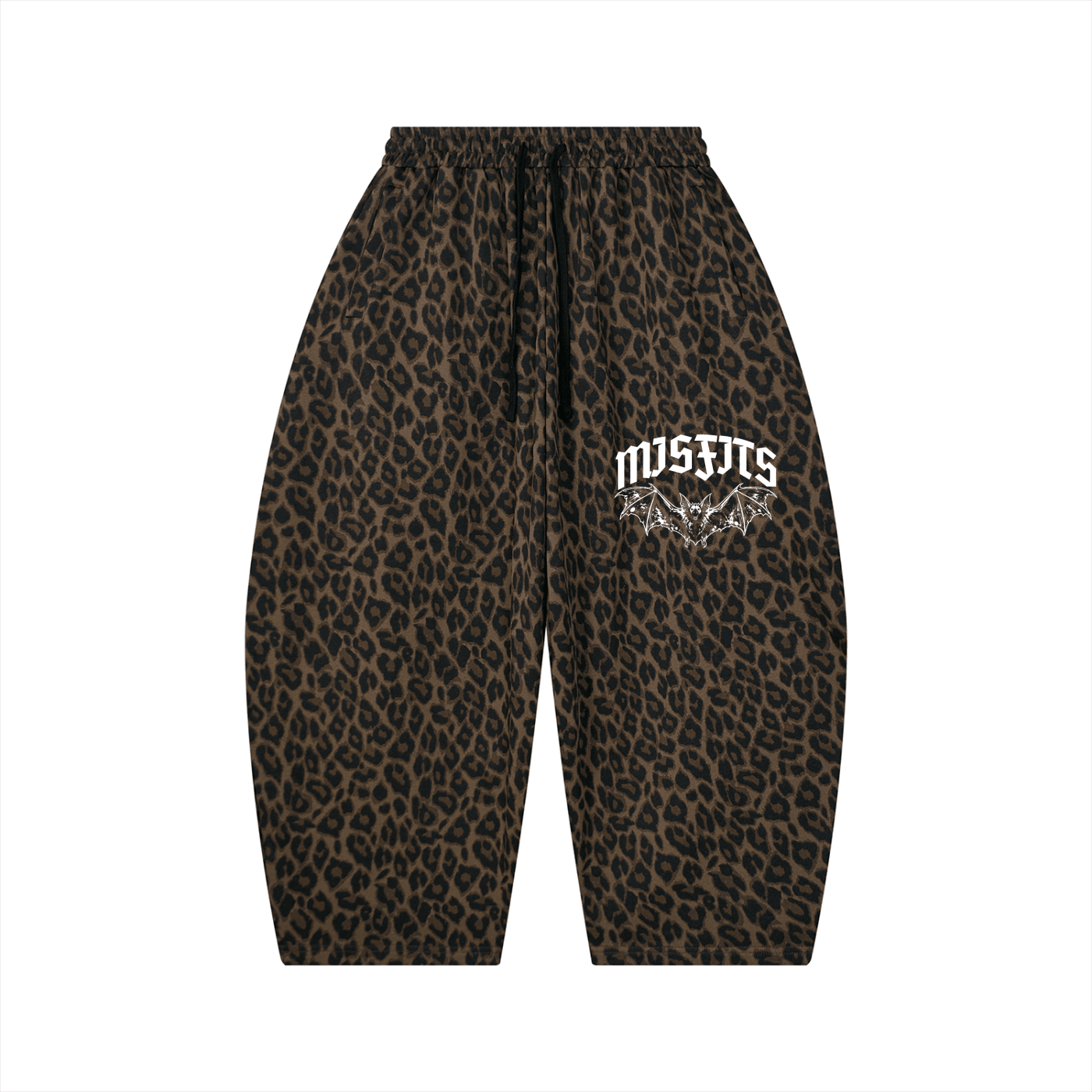 Misfits Bat Leopard Barrel Leg Sweatpants