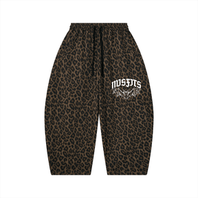 Misfits Bat Leopard Barrel Leg Sweatpants