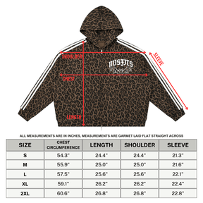 Misfits Bat Leopard Full Zip Hoodie
