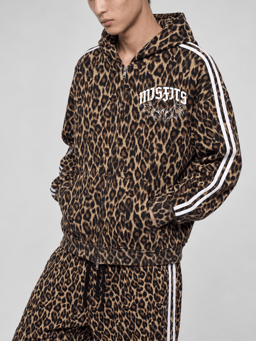Misfits Bat Leopard Full Zip Hoodie