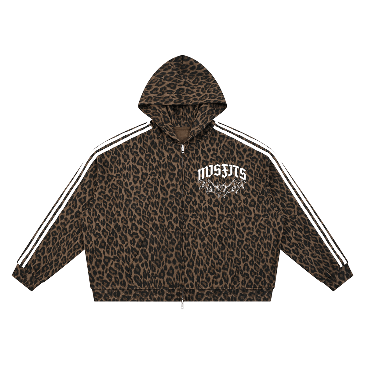 Misfits Bat Leopard Full Zip Hoodie - Goth Cloth Co.260924PODUW11089#001