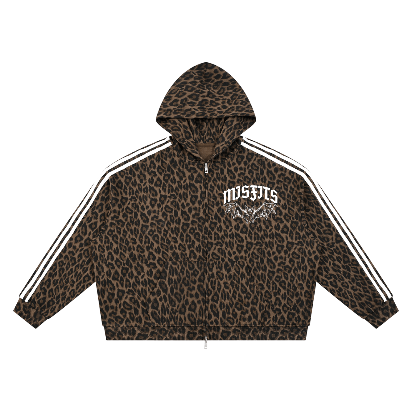 Misfits Bat Leopard Full Zip Hoodie