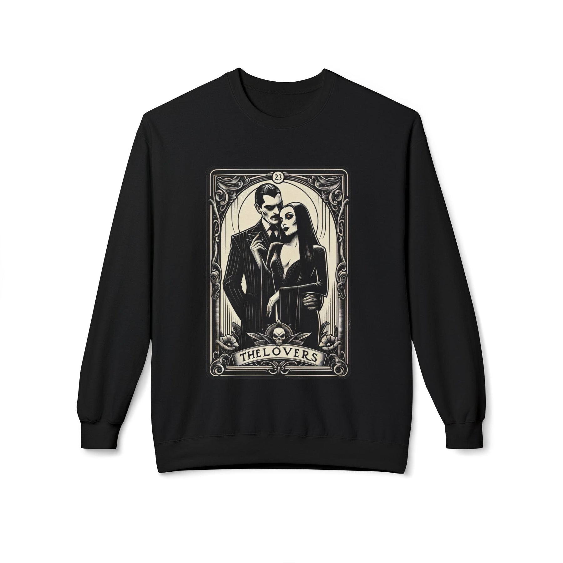 Morticia and Gomez Addams Tarot Sweatshirt (READY TO SHIP) - Goth Cloth Co.20923445789992698000