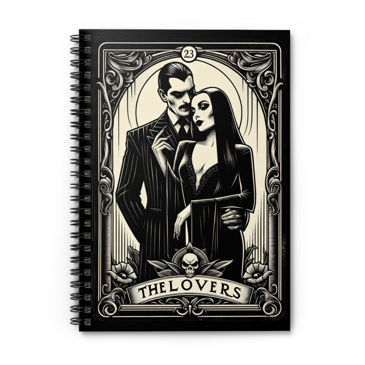 Morticia & Gomez 'The Lovers' Tarot Inspired Notebook - Goth Cloth Co.Paper products72619713921965784962