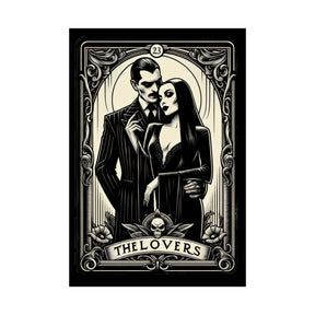 Morticia & Gomez 'The Lovers' Tarot Style Framed Poster - Goth Cloth Co.Poster19998072869405902984