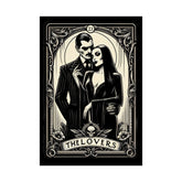 Morticia & Gomez 'The Lovers' Tarot Style Framed Poster - Goth Cloth Co.Poster20157102059358944629