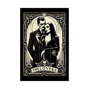 Morticia & Gomez 'The Lovers' Tarot Style Framed Poster - Goth Cloth Co.Poster66044452277770352252