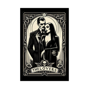 Morticia & Gomez 'The Lovers' Tarot Style Framed Poster - Goth Cloth Co.Poster79602935432549381406