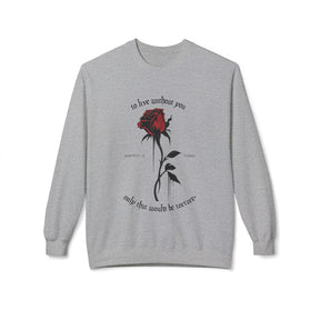 Morticia & Gomez 'Torture Without You' Gothic Rose Sweatshirt - Goth Cloth Co.Sweatshirt14066361591016403387