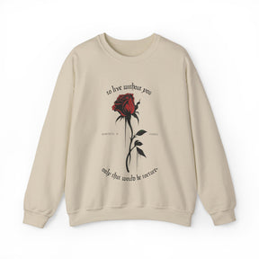 Morticia & Gomez 'Torture Without You' Gothic Rose Sweatshirt - Goth Cloth Co.Sweatshirt29166730111885066133