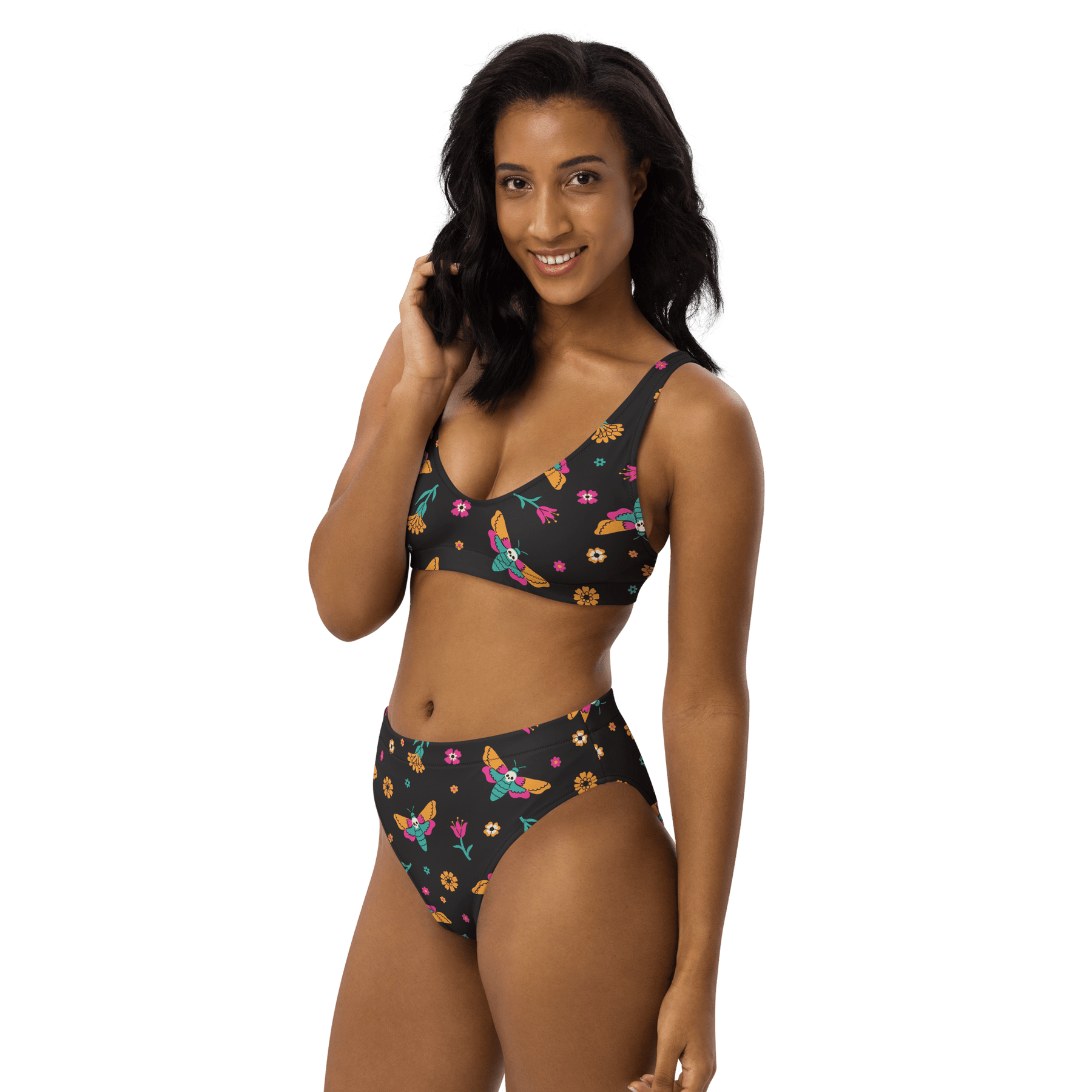 Moth Magic High Waisted Sport Bikini Bottom - Goth Cloth Co.1292951_12042