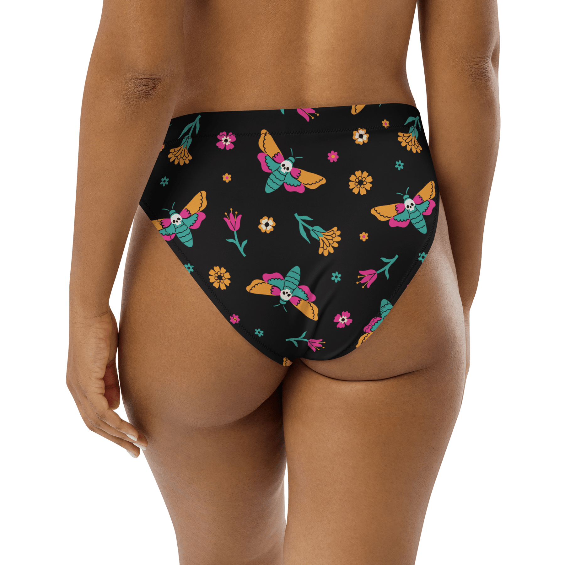 Moth Magic High Waisted Sport Bikini Bottom - Goth Cloth Co.1292951_12042