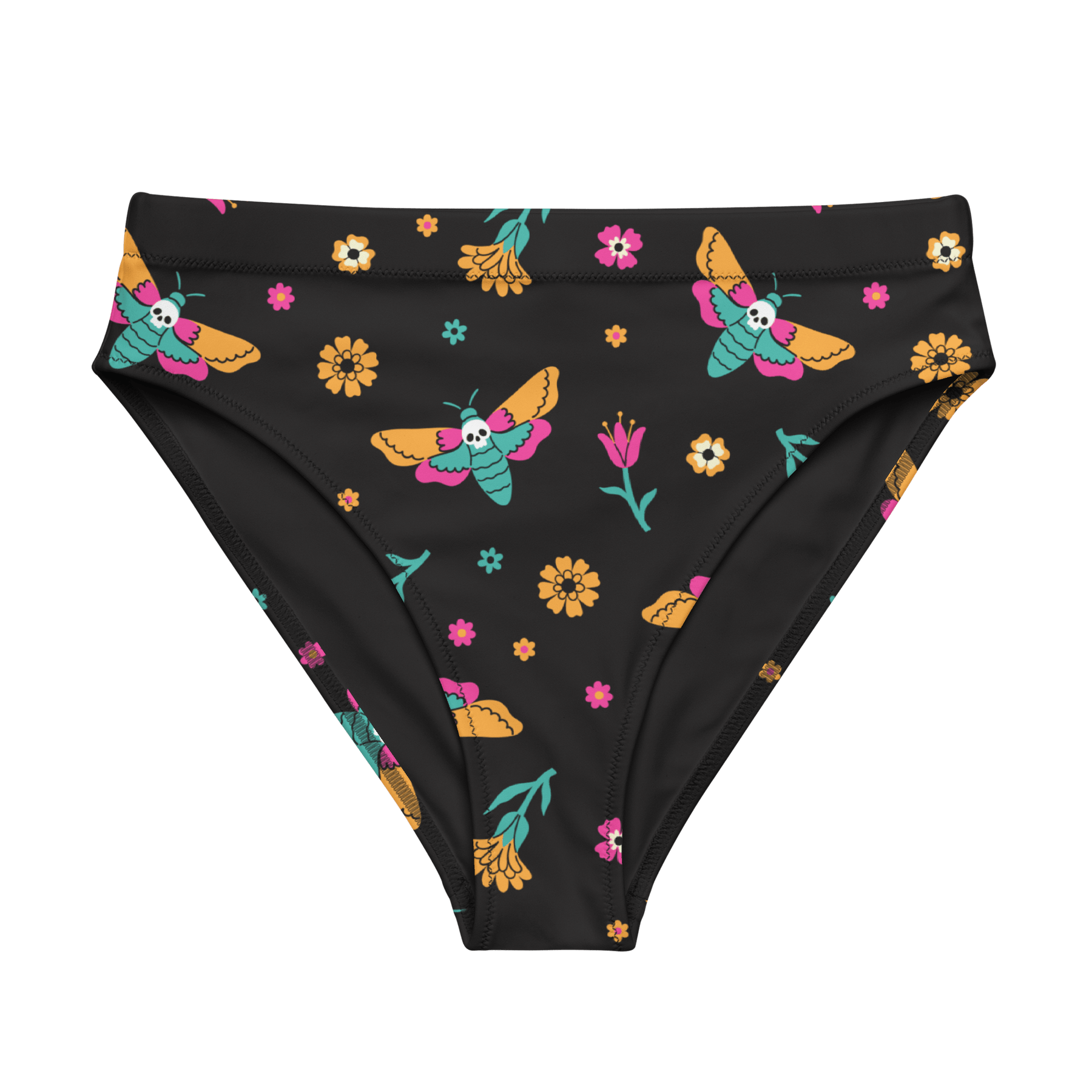 Moth Magic High Waisted Sport Bikini Bottom - Goth Cloth Co.1292951_12042