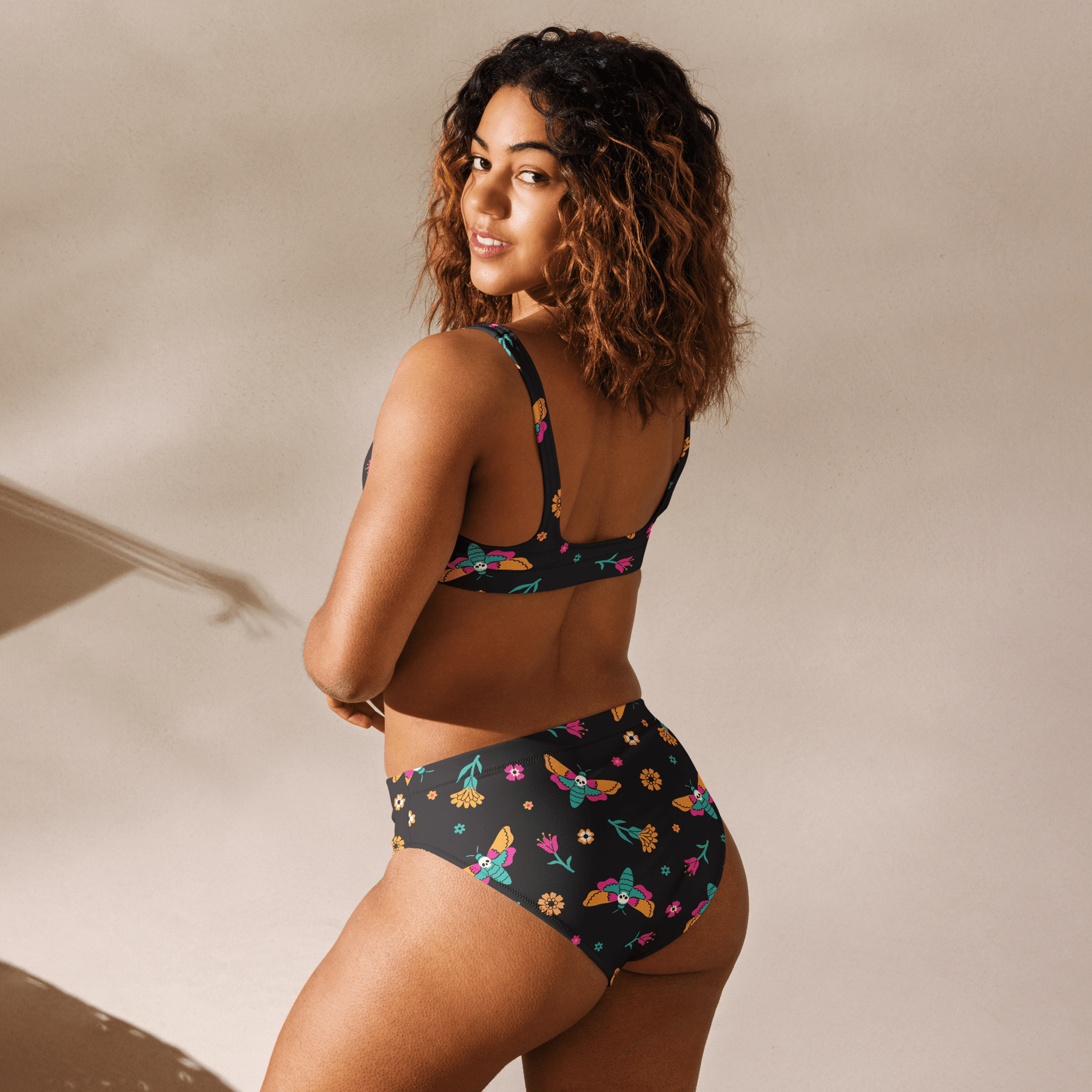 Moth Magic High Waisted Sport Bikini Bottom - Goth Cloth Co.1292951_12042