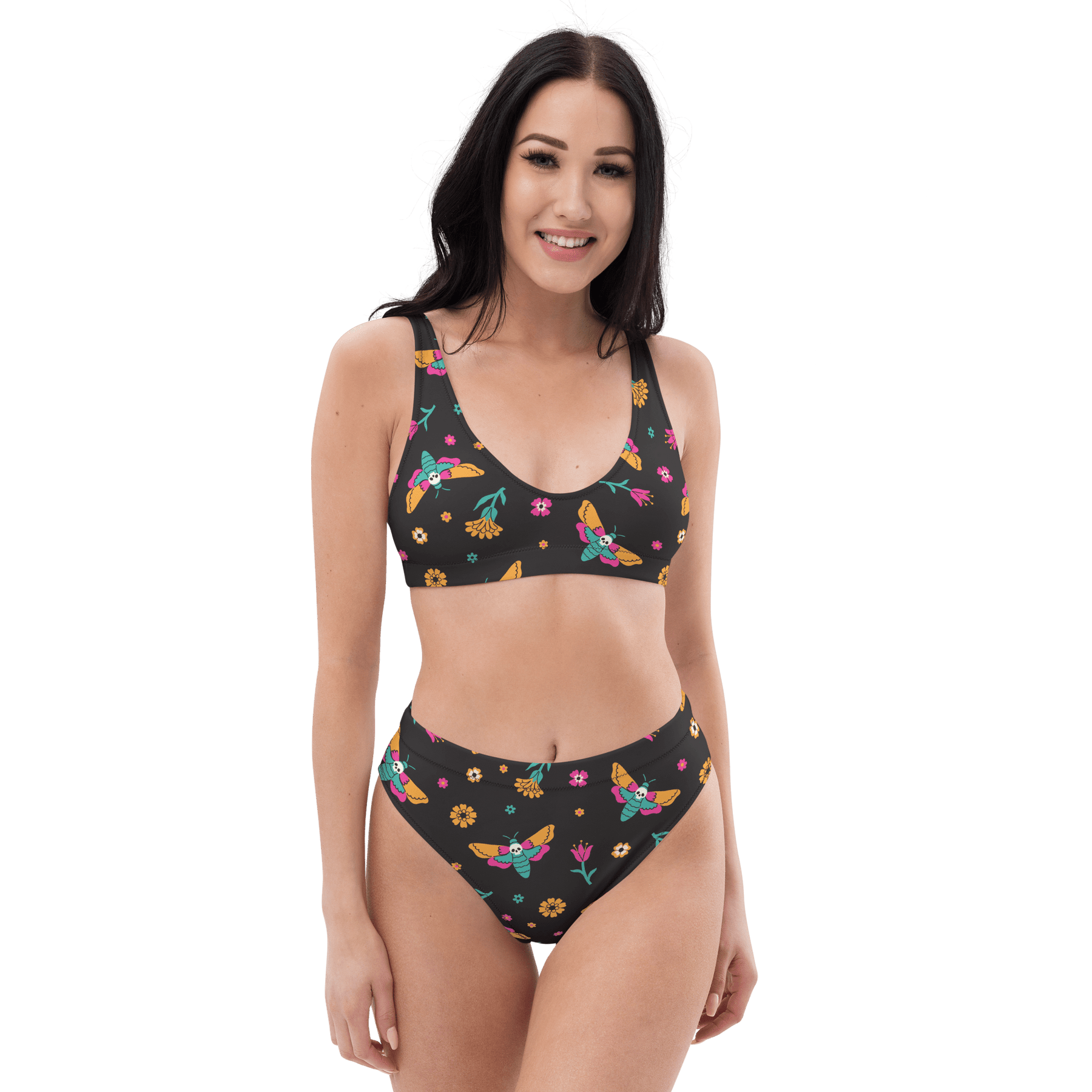 Moth Magic High Waisted Sport Bikini Bottom - Goth Cloth Co.1292951_12042