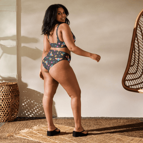 Moth Magic High Waisted Sport Bikini Bottom - Goth Cloth Co.1292951_12042