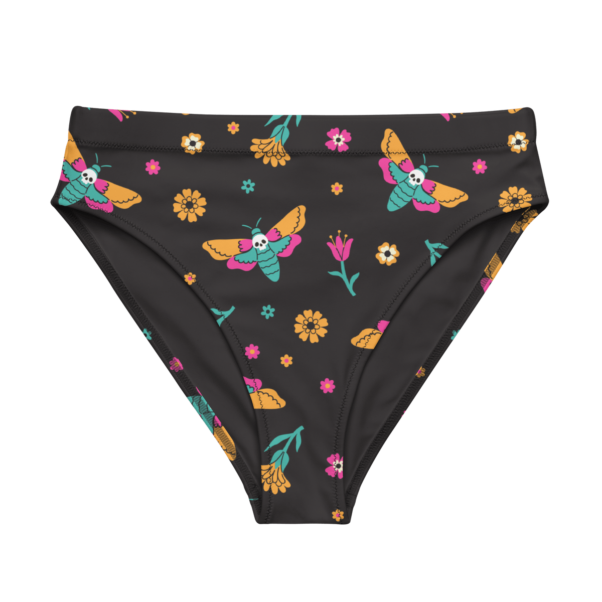 Moth Magic High Waisted Sport Bikini Bottom - Goth Cloth Co.1292951_12042