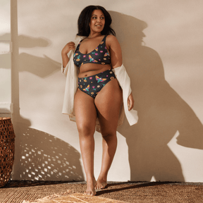 Moth Magic High Waisted Sport Bikini Bottom - Goth Cloth Co.1292951_12042