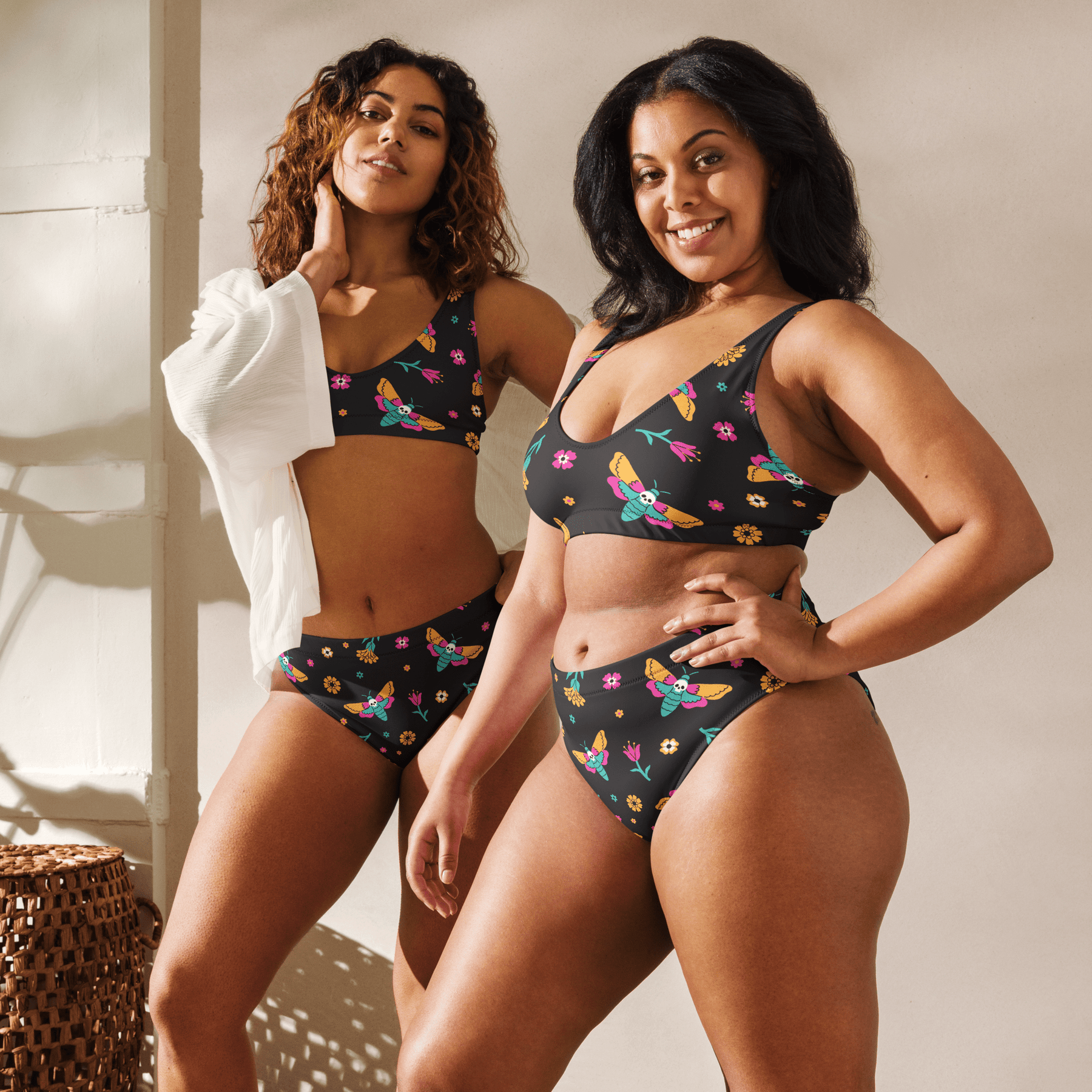 Moth Magic High Waisted Sport Bikini Bottom - Goth Cloth Co.1292951_12042