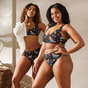 Moth Magic High Waisted Sport Bikini Bottom - Goth Cloth Co.1292951_12042