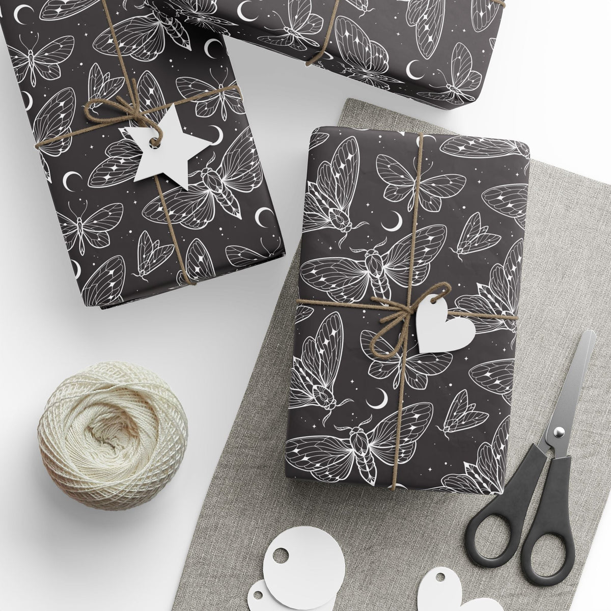 Moth Moon Spooky Gift Wrap - Goth Cloth Co.Home Decor40164407894928115298