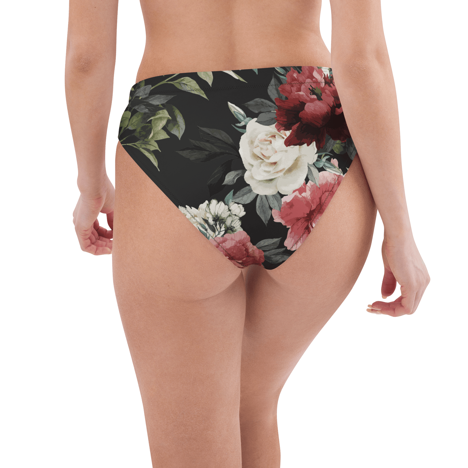 Mourning Rose High - Waisted Sport Bikini Bottom - Goth Cloth Co.8880846_12042