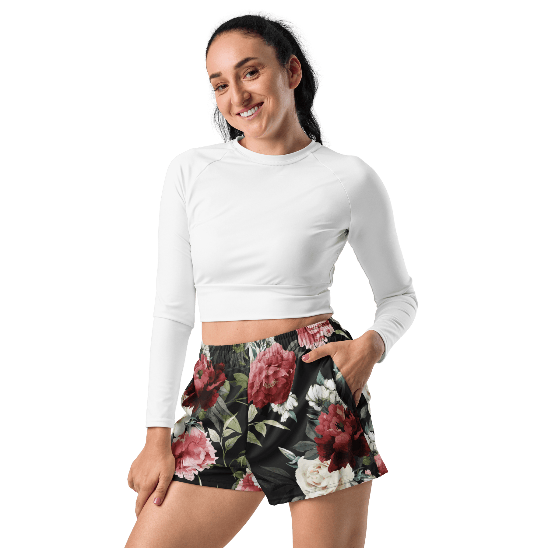 Mourning Rose Unisex Unlined Swim Trunks - Goth Cloth Co.4698917_9804