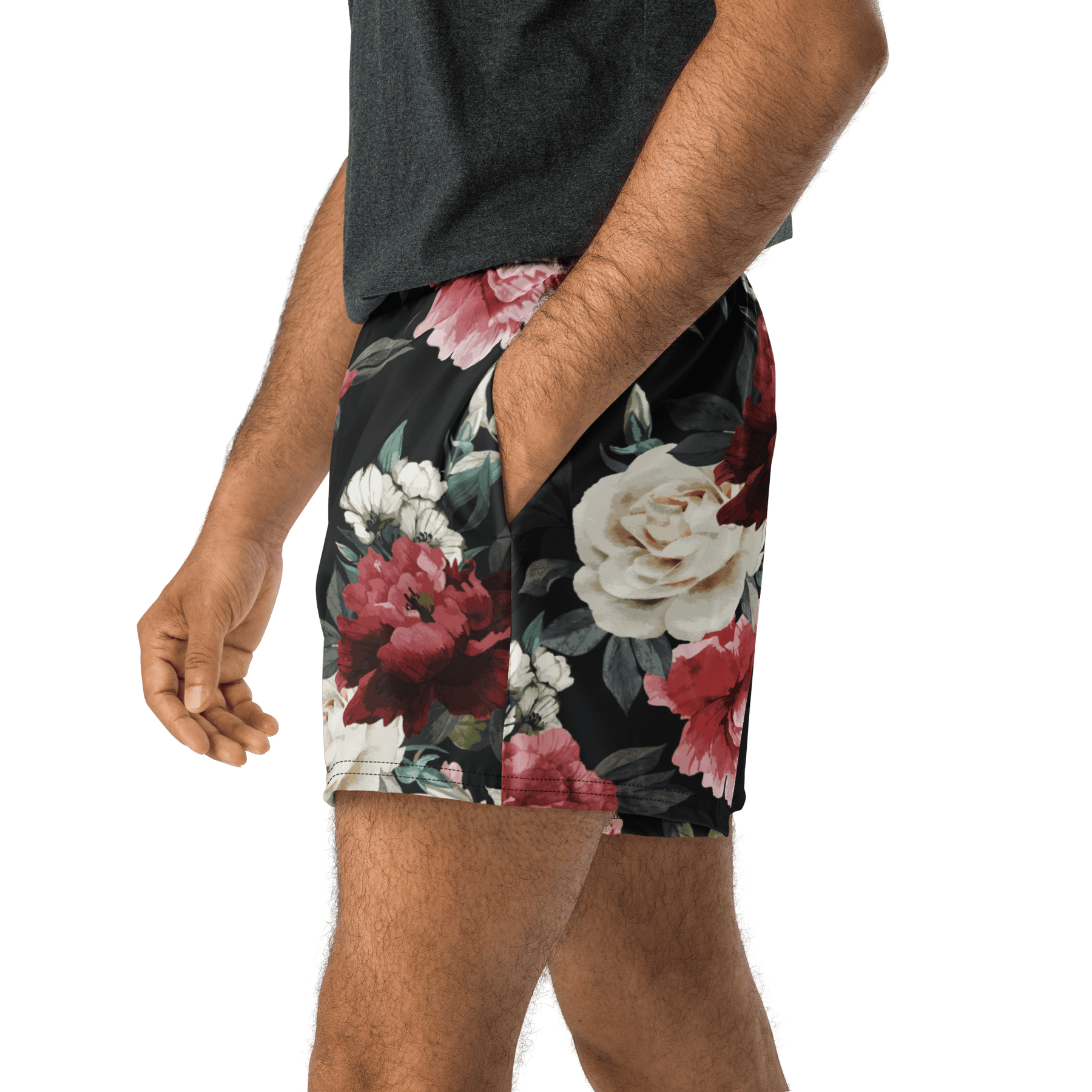 Mourning Rose Unisex Unlined Swim Trunks - Goth Cloth Co.4698917_9804