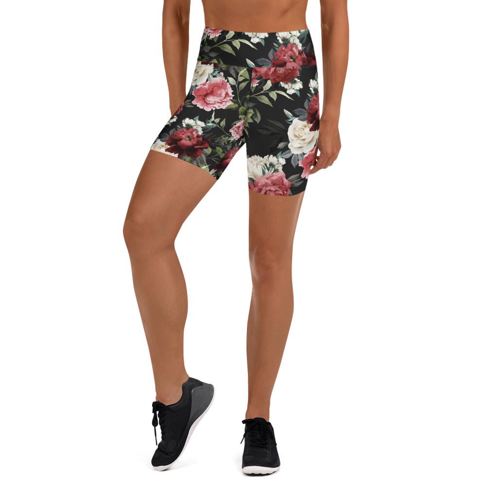 Mourning Rose Yoga Shorts - Goth Cloth Co.5570894_9079