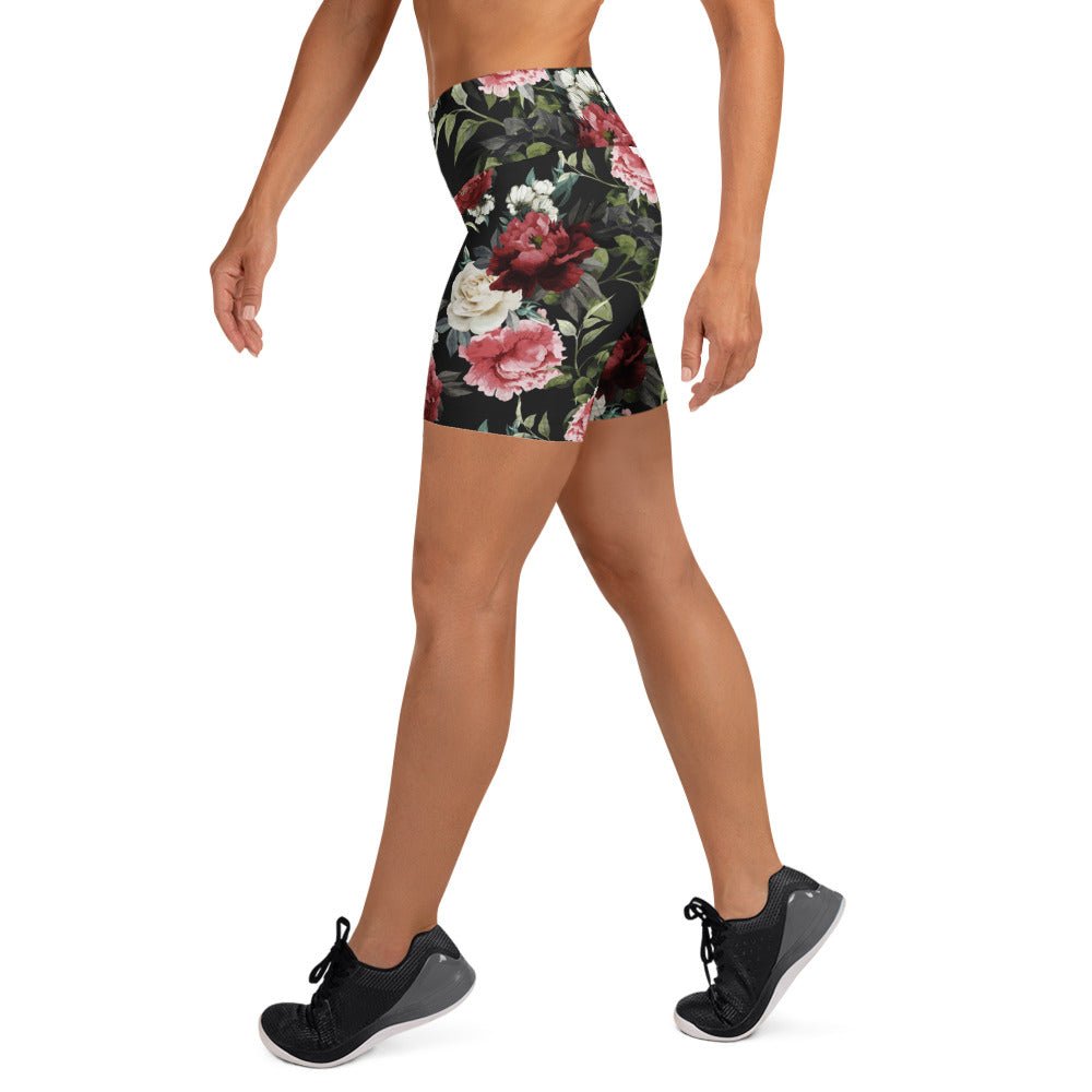 Mourning Rose Yoga Shorts - Goth Cloth Co.5570894_9079