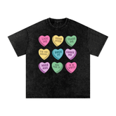 Naughty Hearts Snow Washed Oversized T-Shirt - Goth Cloth Co.260128PODPQ1547001