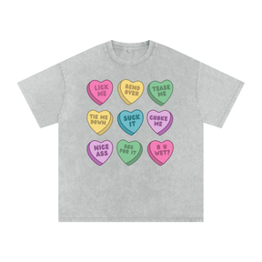 Naughty Hearts Snow Washed Oversized T-Shirt - Goth Cloth Co.260128PODPQ1547007