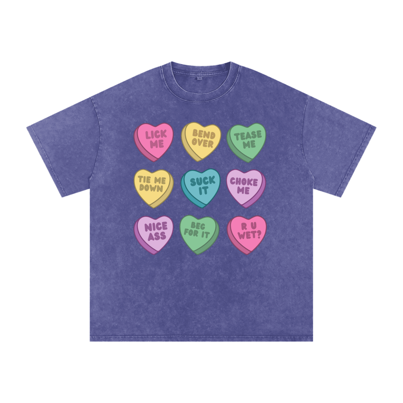 Naughty Hearts Snow Washed Oversized T-Shirt - Goth Cloth Co.260128PODPQ1547031