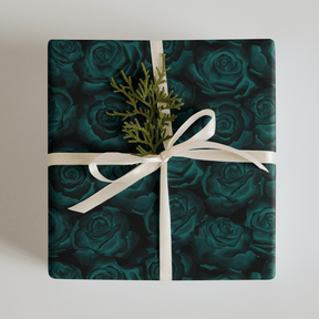 Neon Roses Gothic Spooky Gift Wrap (3 Sheets) - Goth Cloth Co.1180675_17373