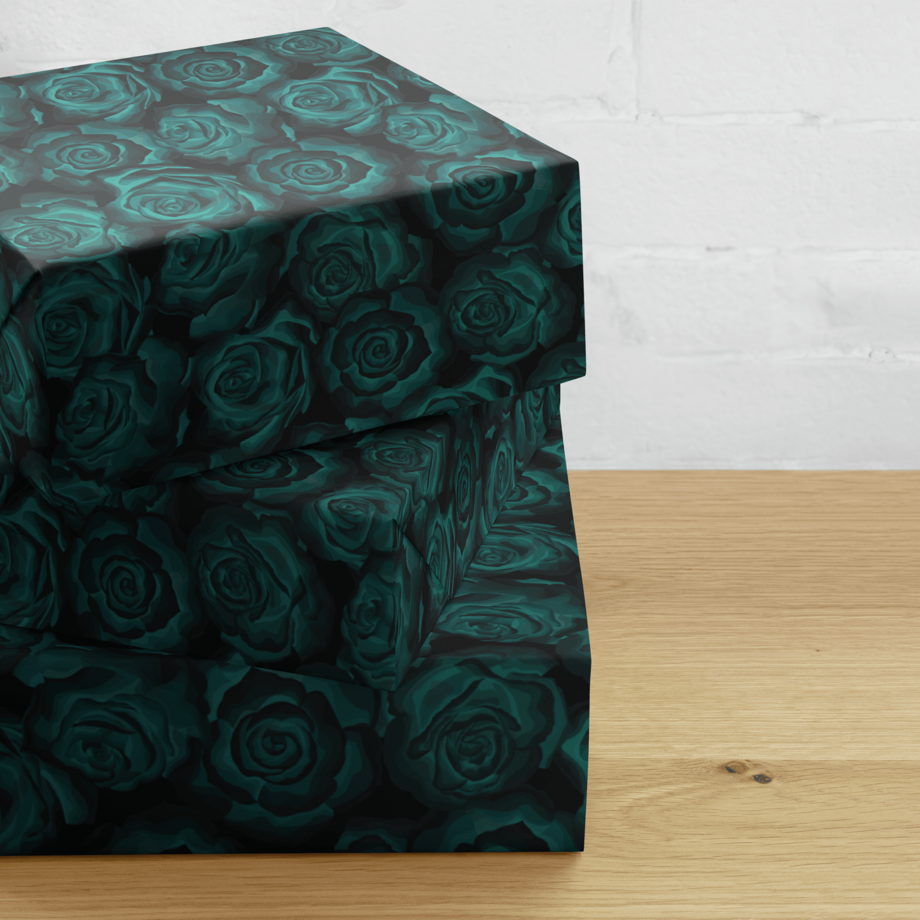 Neon Roses Gothic Spooky Gift Wrap (3 Sheets) - Goth Cloth Co.1180675_17373