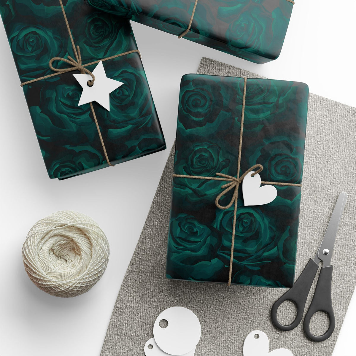 Neon Roses Gothic Spooky Gift Wrap - Goth Cloth Co.Home Decor33342437013995002063
