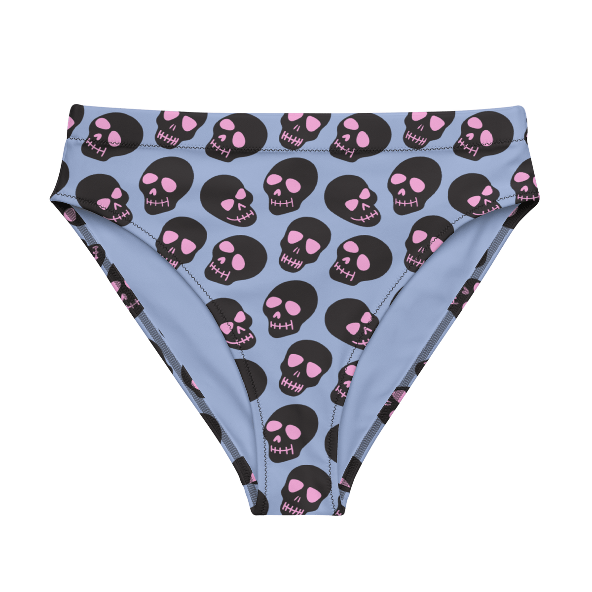 Neon Skull Sport High - Waisted Bikini Bottom - Goth Cloth Co.3278217_12042