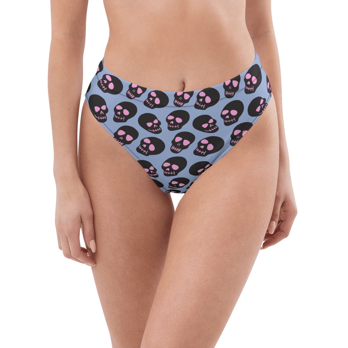 Neon Skull Sport High-Waisted Bikini Bottom - Goth Cloth Co.3278217_12042